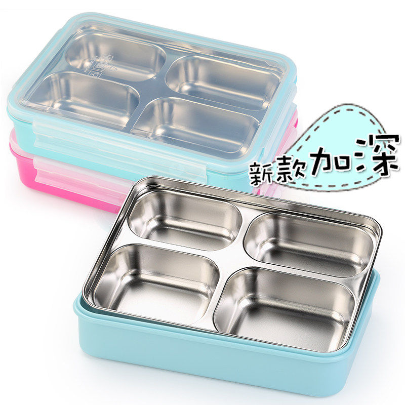 304 stainless steel food grade lunch box Lunch Box Students Lunch Special Lunch Box Insulation Children Meal Kit