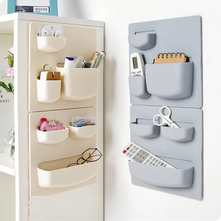 Wall storage rack home no punching wall hanging rack paste type wall rack bathroom kitchen finishing rack