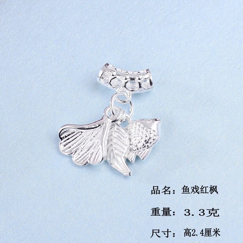 999  목걸이 각종 펜던트 여성용 네잎 클로버 순은 펜던트 심플한 팔찌 종 선박 브랜드 실버 장식품