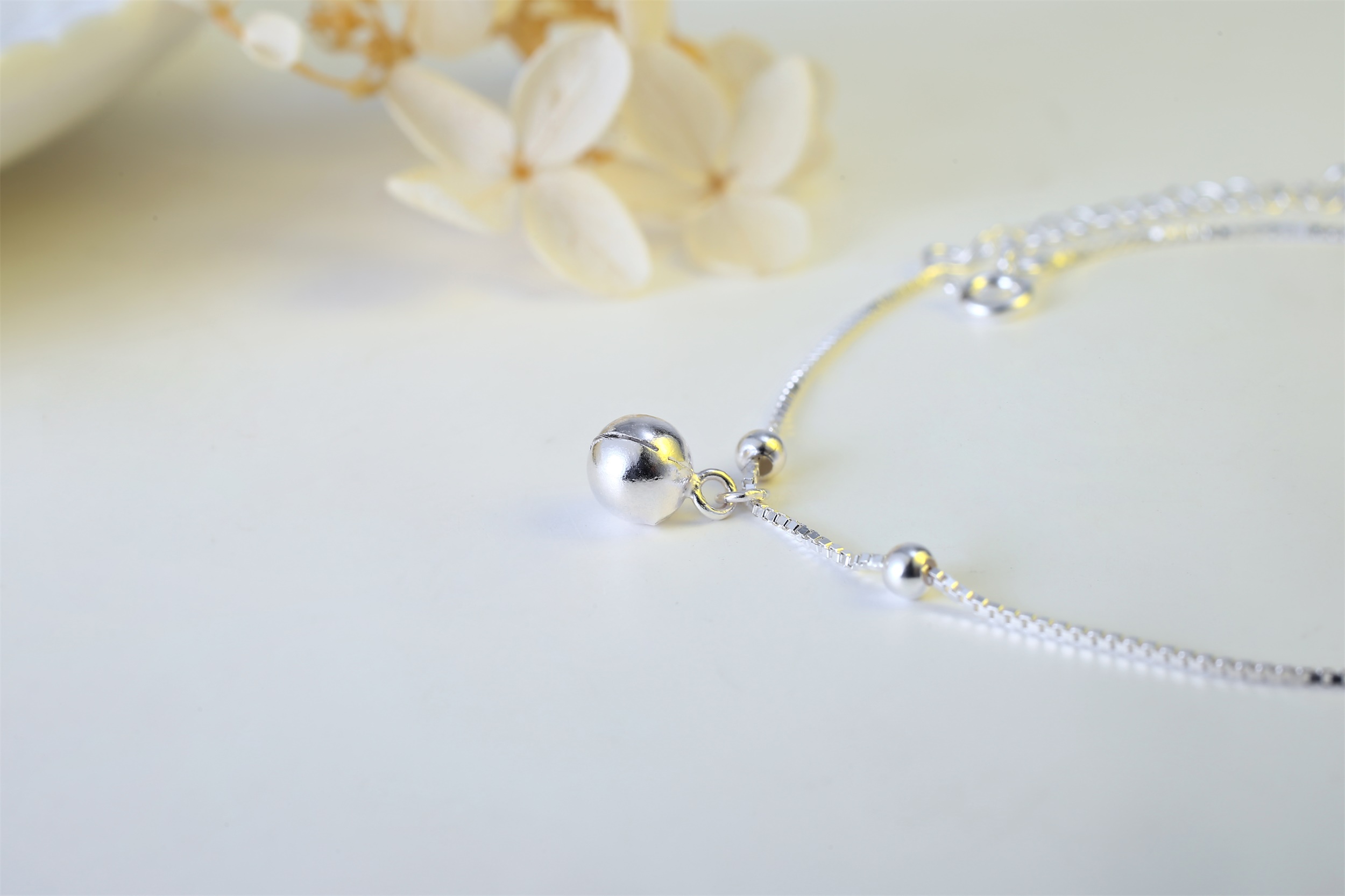 S990 sterling bạc chính hãng vòng chân nữ thời trang Hàn Quốc chân bạc vương miện vòng chân vòng hoa Valentine tặng bạn gái lắc chân pnj
