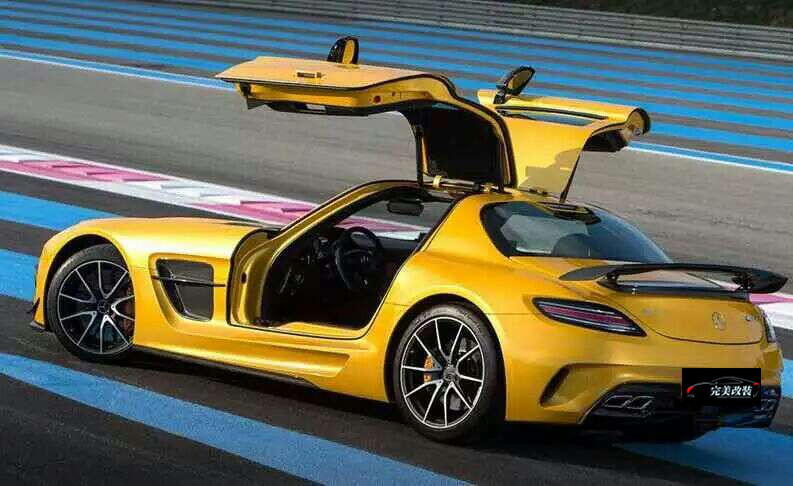 Mercedes-Benz SLS AMG sửa đổi đuôi lớn bằng sợi carbon Mercedes-Benz R197Black Series cánh cố định hai lớp - Sopida trên đuôi cá xe hơi