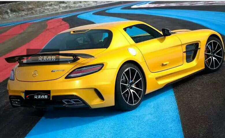 Mercedes-Benz SLS AMG sửa đổi đuôi lớn bằng sợi carbon Mercedes-Benz R197Black Series cánh cố định hai lớp - Sopida trên đuôi cá xe hơi