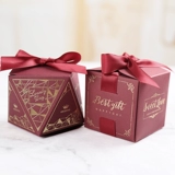 Кампания Mori Красная сахарная коробка свадьба привет сахарная коробка европейская ретро свадебная сахарная коробка простая свадьба Hi Sugar Box