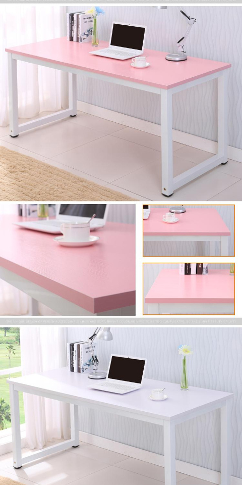 Bàn máy tính đơn giản Nhà đơn giản văn phòng hiện đại đơn giản Bàn trắng hình chữ nhật Bàn máy tính hình chữ nhật - Bàn bàn làm việc nhỏ gọn