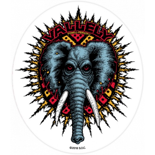 Powell Peralta Imported high-grade elephant skateboard Sticker Sticker art 11 5*13 4cm