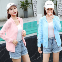2020 summer new sunscreen woman Han version loose short coat long sleeve shirt light and thin breathable suhai dolphin sunscreen