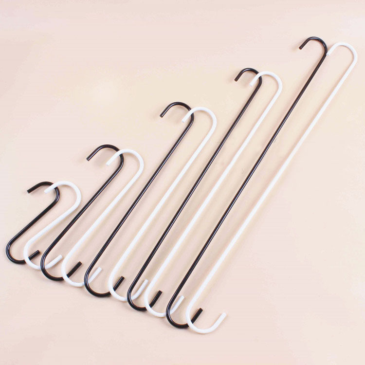 Clothing Shop Accessories Hook Black Plated S Type Round Hook 5mm Plus Rough S Type Hook S Type Clothing Hook Pants Hook