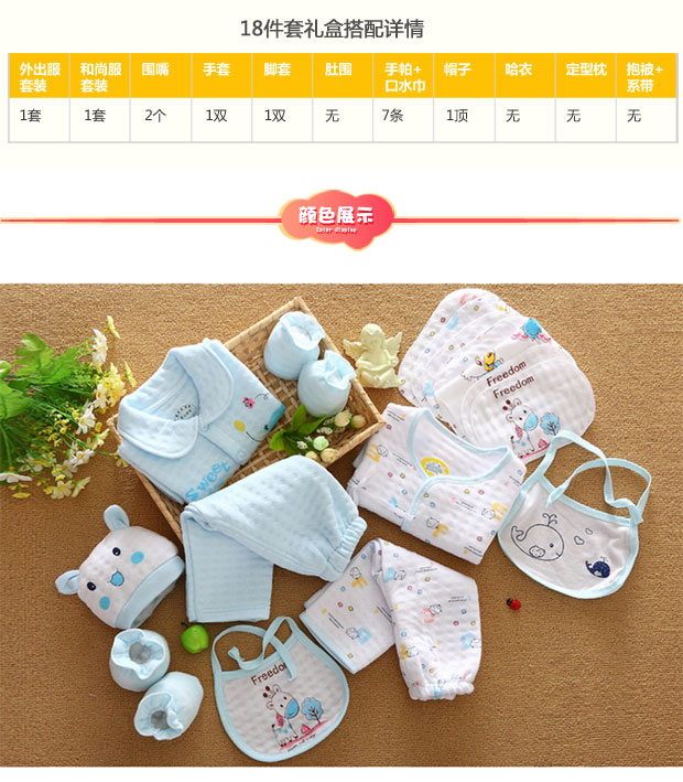 Twin nam rồng và phượng nữ bé sơ sinh quần áo trẻ em hộp quà tặng cung cấp Daquan 0 mùa thu và mùa đông 3 tháng đồ trẻ em