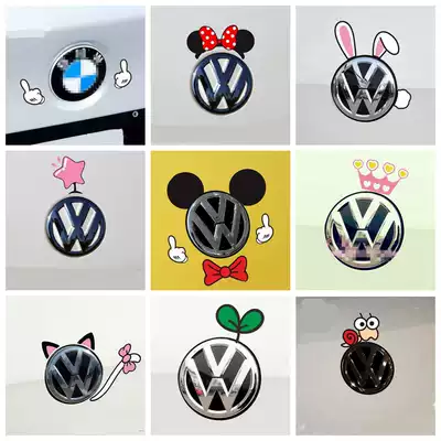Bowknot Crown Cat Claws Mickey Rabbit Ears Vertical Middle Fuse Car Label Sticker Car Sticker Personality Modification