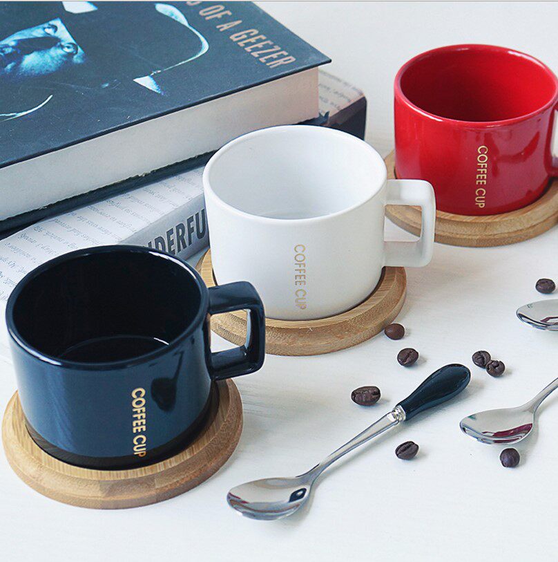 Retro American Coffee Cup Dish Suit Eu Style Small Lavish Refined Ceramic Afternoon Tea Cup s Mark Cup Brief