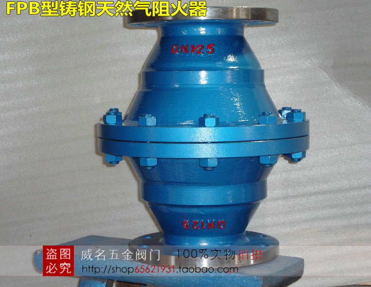 FPB type cast steel natural gas flame arrester natural gas oil liquefied gas pipeline flame arrester DN25