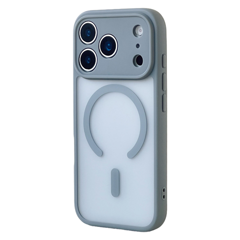 Frosted Matte Blue/Gray MagSafe iPhone Case