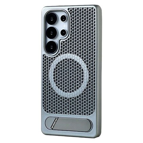 Honeycomb Kickstand Silver Charcoal Light Gray Samsung Phone Case
