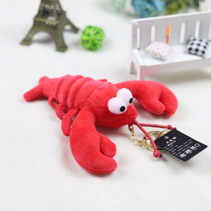 Scented Crab Keychain, Crayfish, Hairy Crab, Shark Plush Pendant, Bag Accessory, Backpack Decoration, Customizable