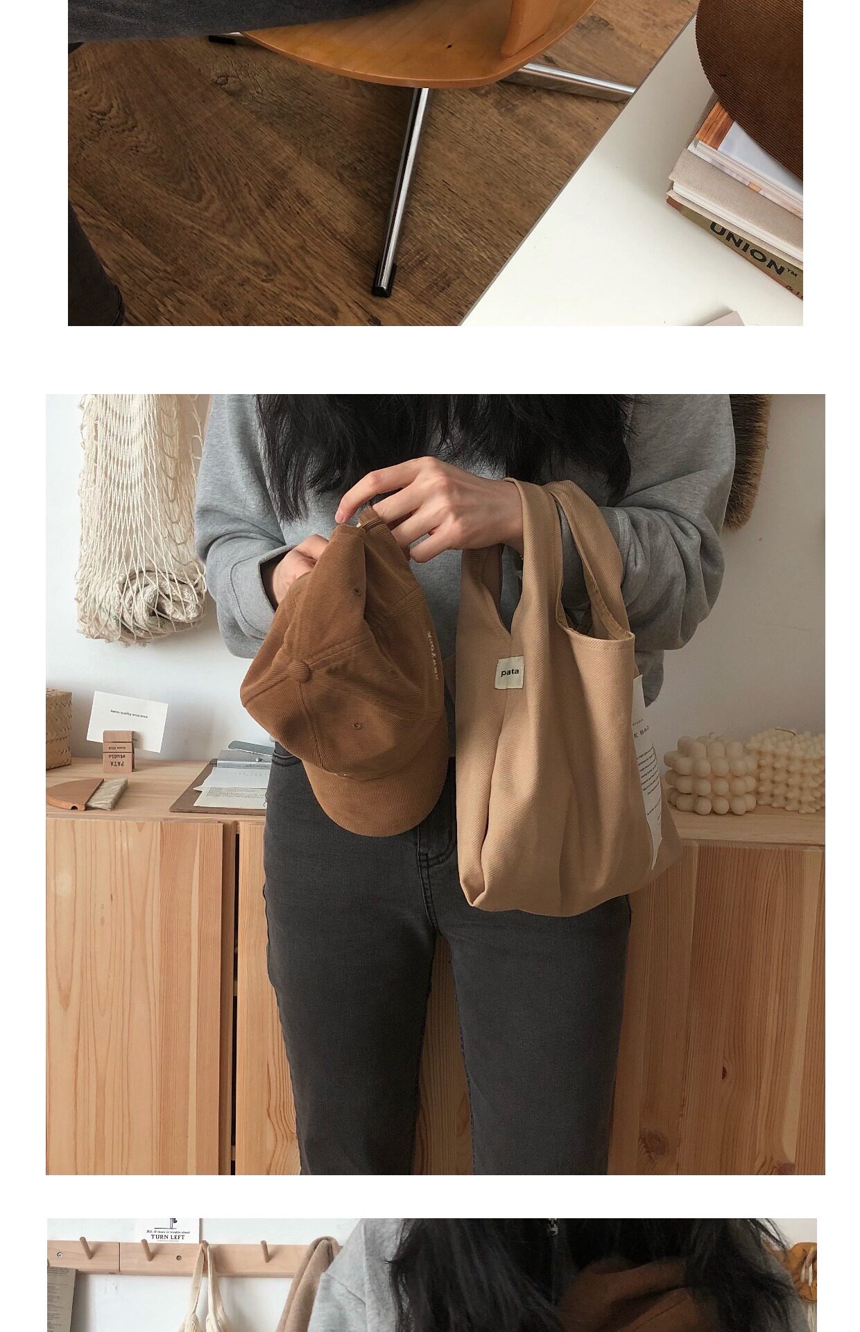 Мода холст 「pata studio」 帆布 手提袋 收纳袋 tote bag 托特包 原创