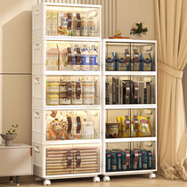 Storage cabinet locker home installation-free baby and children organizing clothes toys plastic folding snack storage