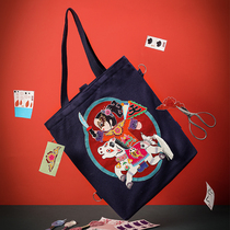 Wangs hand-made diy material bag embroidery canvas bag large capacity cotton linen shoulder crossbody cross-body shoulder beginner