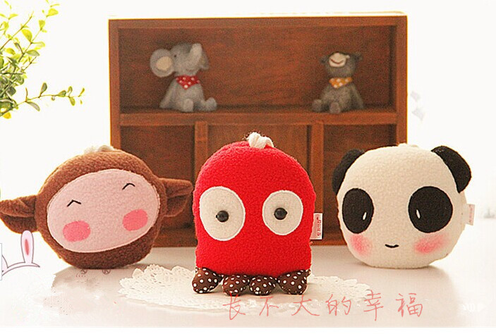 Dễ thương hoạt hình gấu trúc / bạch tuộc búp bê sang trọng Túi chìa khóa xe / móc chìa khóa sáng tạo quà tặng nữ móc chìa khóa đẹp độc lạ