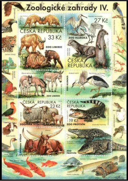 Spot Czech stamps 2019 Nature Conservation Zoo IV Fourth set engraving version Small All-Zhang 1 All-Taobao