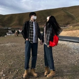 Ретро весенняя рубашка, куртка, в американском стиле, изысканный стиль, для влюбленных