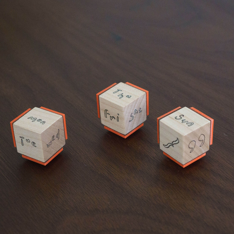 [In-Stock Remaining Inventory] Pehodesign Original Weekly Set Three-Sided Stamp