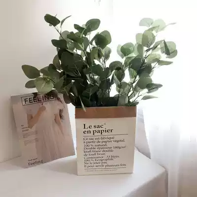 Nordic wind ins Kraft Paper Vase ornaments living room flower arrangement hipster creative drying flower flower machine simulation plant