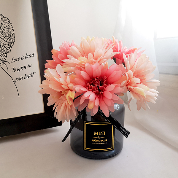 ins net red small fresh home living room imitation real fake t bouquet decoration Africa Chrysanthemum Dining Table Fake Flower Flower Arrangement Art Pendulum