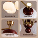 2025 New French-Style Vintage Living Room Chandelier, Chinese-Style Retro Walnut Color Bedroom and Study Lamp, Whole House Package