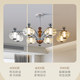 Living Room Chandelier, Mid-Century Style Main Hall Light, Retro High-End Luxury French Art Eye-Protection Dining Room Bedroom Chandelier