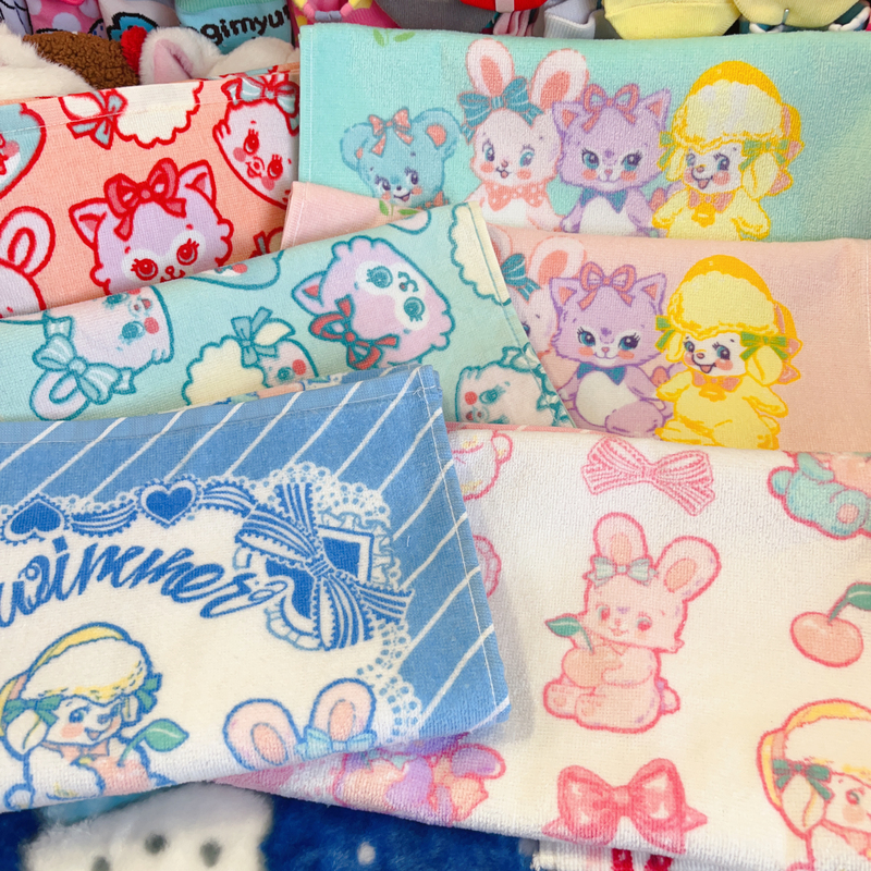 Export Japanese-Style Swimmer Retro Cartoon Towel Cute Rabbit Cat Girly Absorbent Face Towel