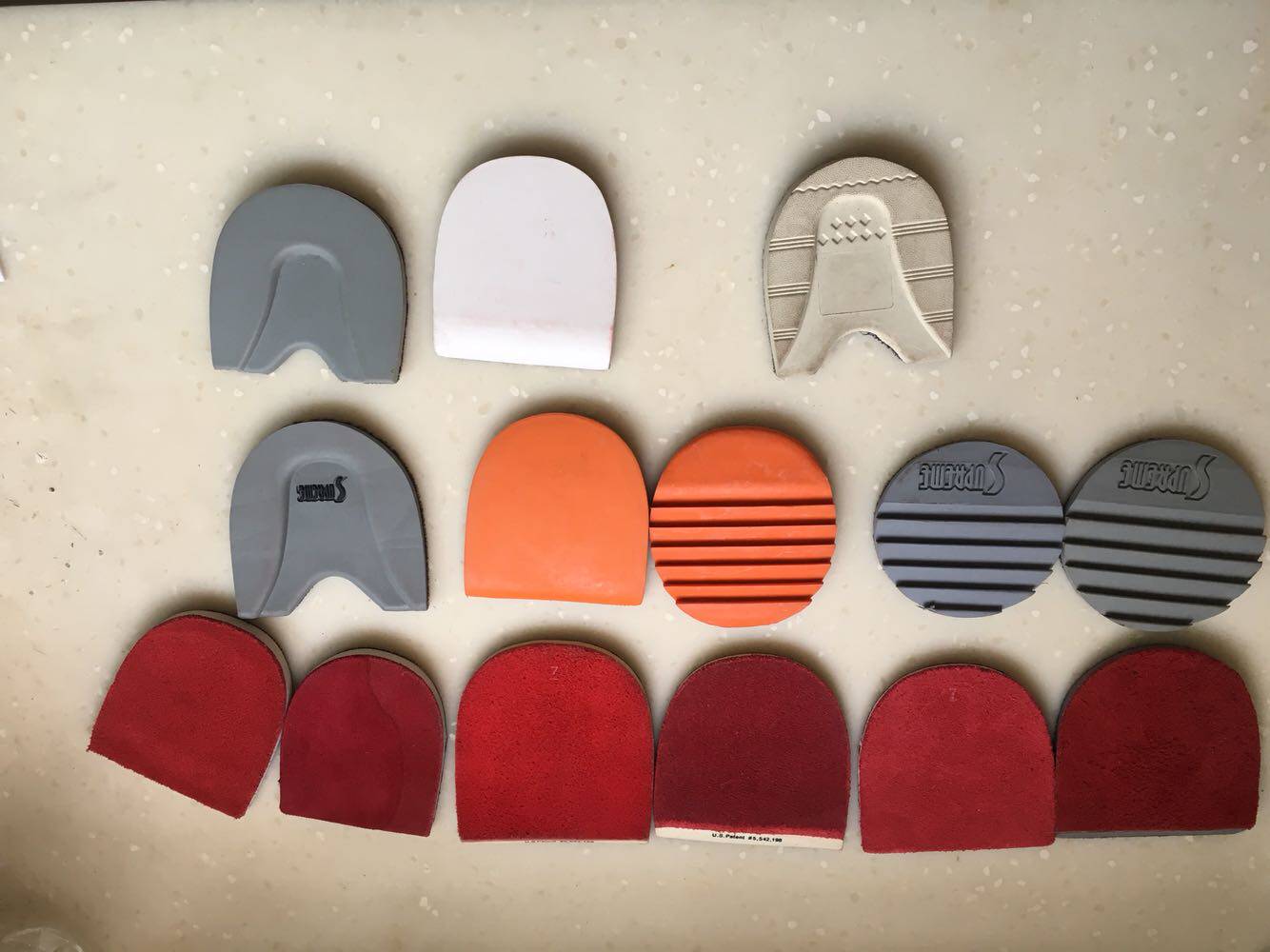 Bowling shoe accessories of various brands