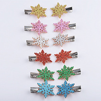 Little girl hair banger Aisha Princess big snowflake hairclip girl hair card broken hair finishing side clip hair accessories