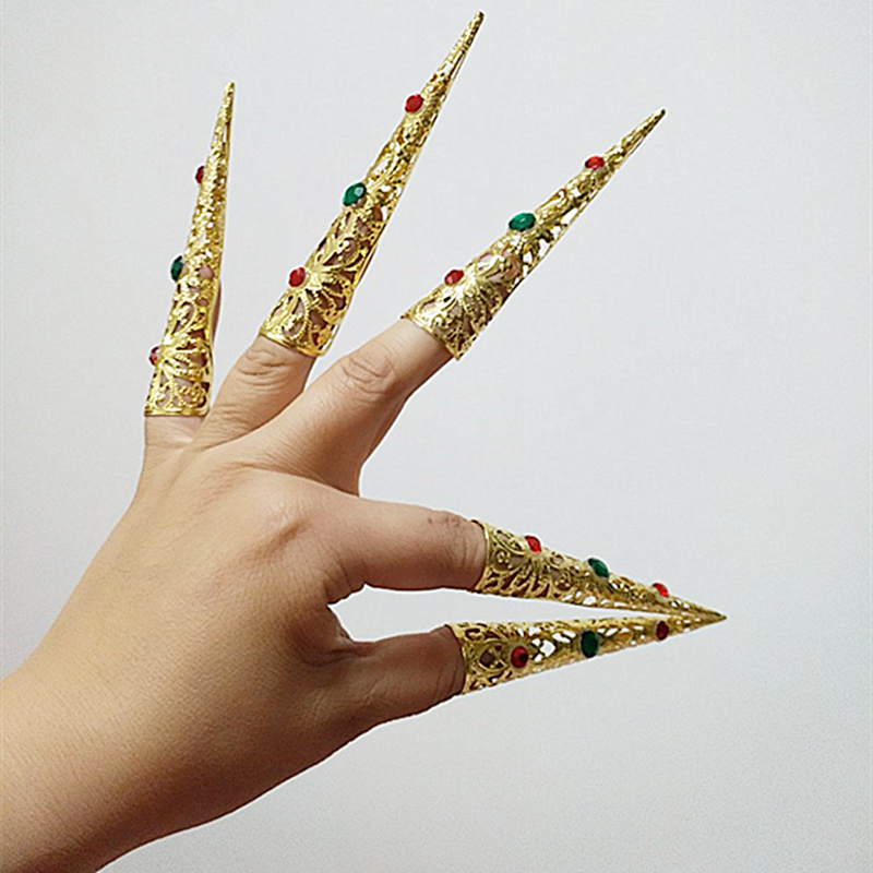 Zhen huan Chuanhuan Guan Guanyin Nail Guanyin nail sleeve ancient clothes such as the Yi Chuanyi Ring Finger fingertips Long false fingernail long song door finger sleeve