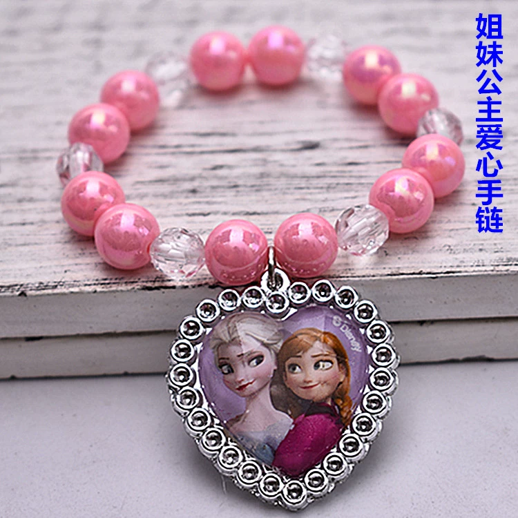 Vòng tay trẻ em Nữ công chúa Ice Romance Sophia Đàn hồi đính cườm Crystal Bracelet Cô gái vòng tay trang sức - Vòng đeo tay Cuff vòng tay vàng 18k