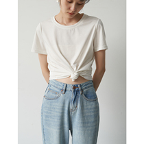 SS STUDIO Mulberry Silk 8% Long Suede Cotton 65% DIAN Hall Grade Clear feel 100 lap collar short sleeve t-shirt