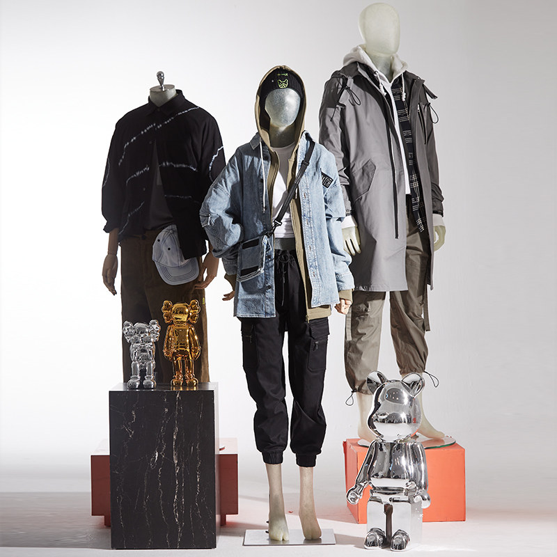 Beautiful soul male and female trends casual wear Full-body Active Hand Resin Transparent Model Props Shop Windows Showcase