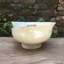 Broken porcelain fragments of carved bowls from the Hutian kiln in the Song Dynasty. Incomplete old porcelain used for repair and study.