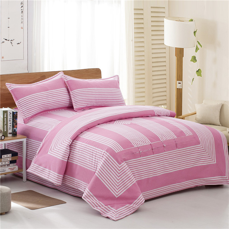 Dày làm bằng tay cũ thô bông bốn mảnh sọc đôi giường đơn quilt đám cưới 1,5 1,8 2 m giường