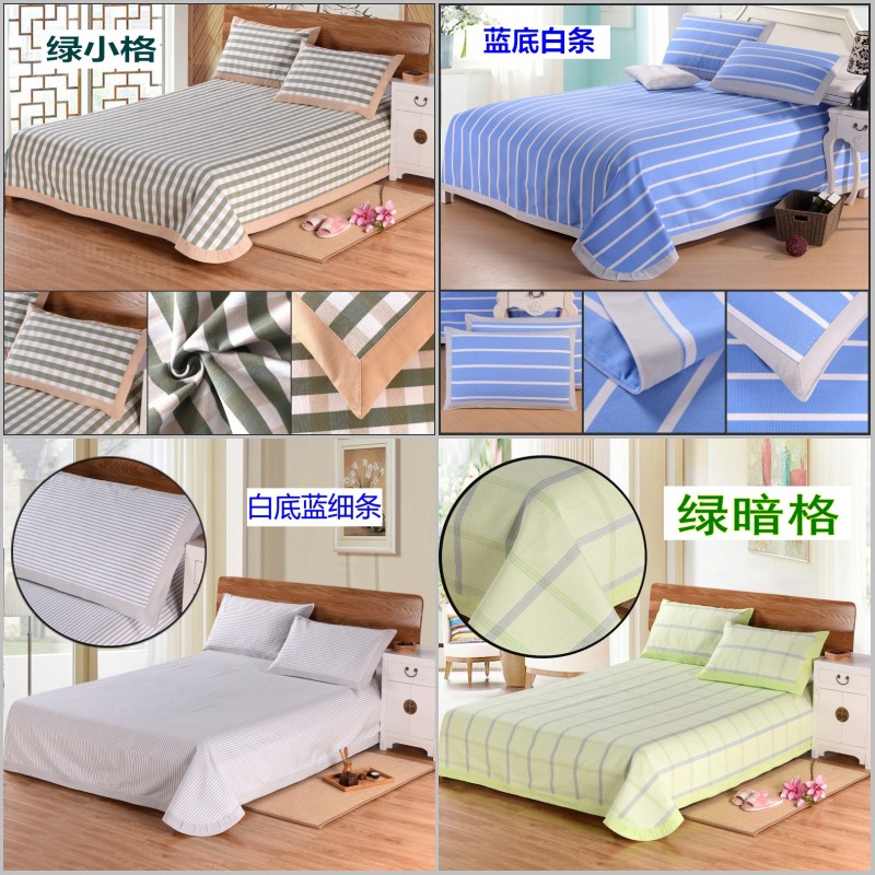 Xuất khẩu boutique mã hóa chất lượng cotton dày cũ vải thô mat bốn mùa chăn ba mảnh tấm 1.51.8 giường