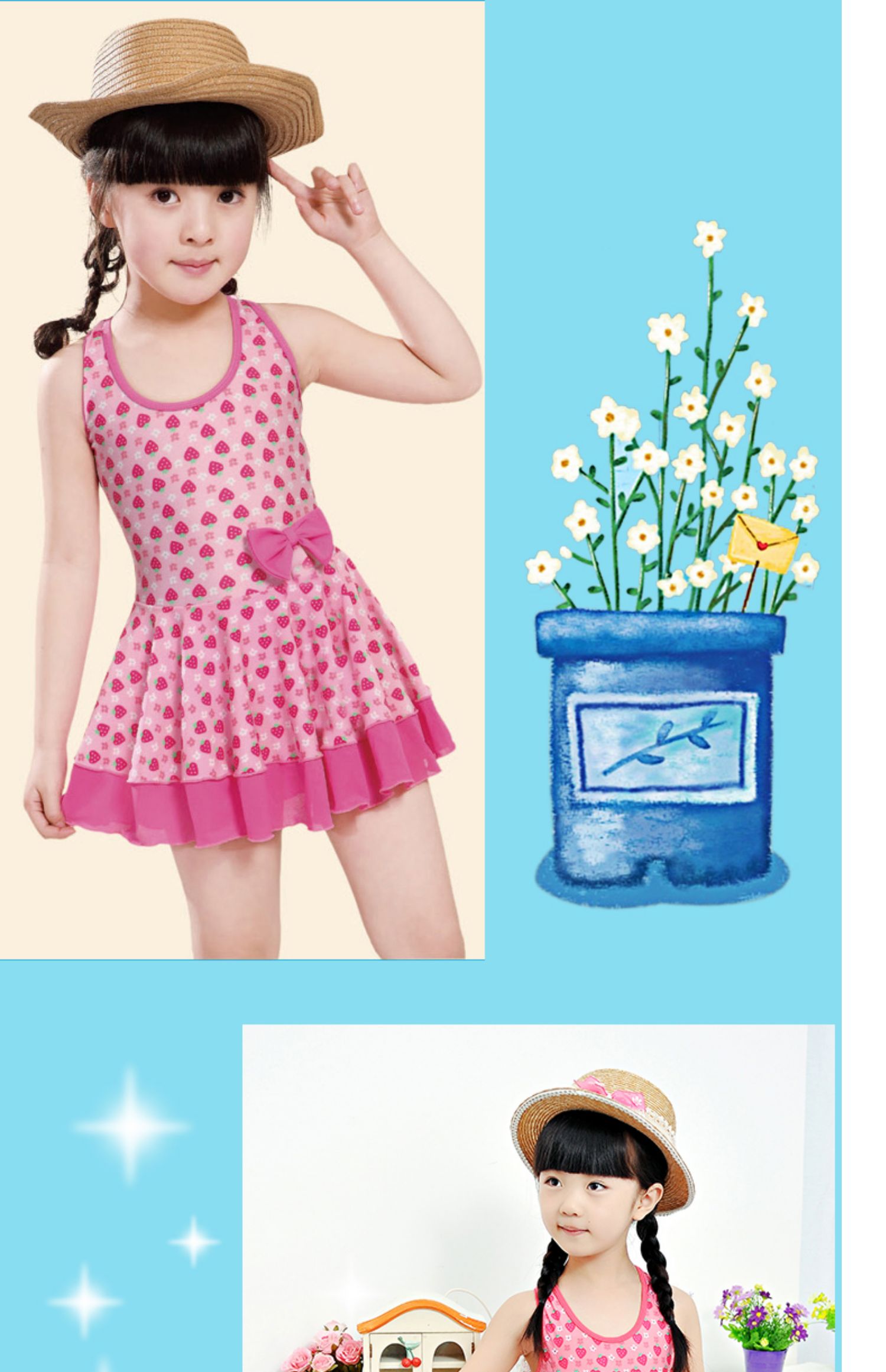 Đồ bơi cho trẻ em gái Cô gái lớn Cô gái lớn Váy chia bé Đồ bơi trẻ em Bộ đồ bơi công chúa nhỏ - Bộ đồ bơi của Kid đồ bơi liền thân cho bé gái