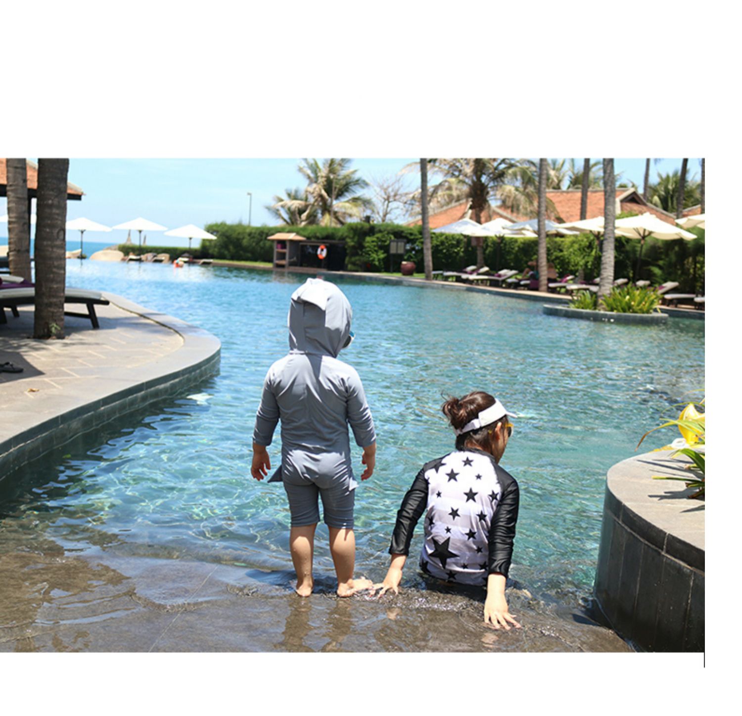 Đồ bơi cho trẻ em Cá mập Một mảnh Đồ bơi 2 bé trai 3 Bé gái 4 Đồ bơi cho bé 5 tuổi Đồ bơi bé trai - Bộ đồ bơi của Kid áo bơi cho bé gái