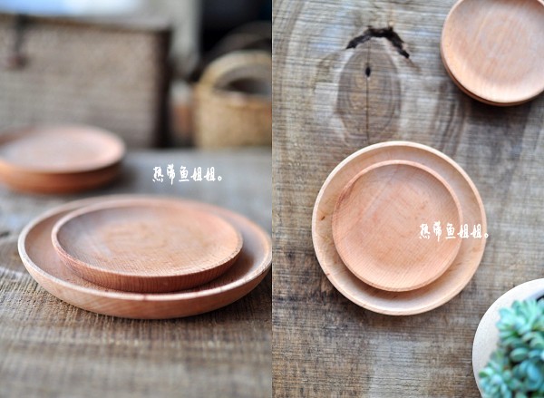 木 碟 đĩa ăn nhẹ coaster đĩa ăn trái cây dưa tấm đũa gỗ trắc