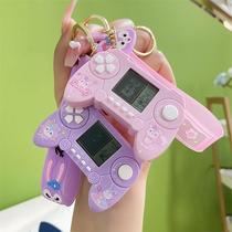 Creative retro mini Tetris handle game console keychain portable prize toy gift pendant