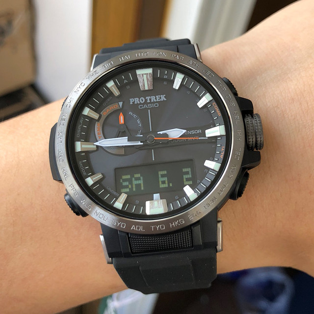 Casio Wat Prw 60y 1a 60 2a 6100yt Fc T 7a 1a Solar Electric Wave Men S Watch