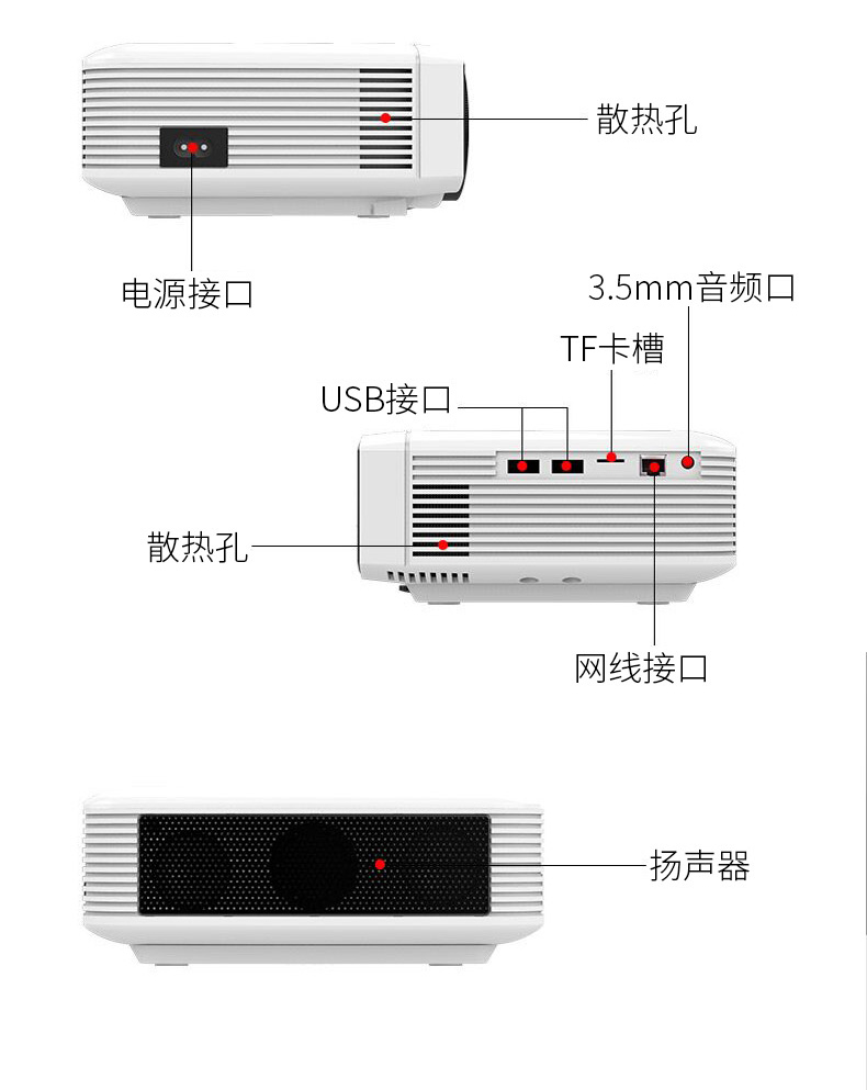 Máy chiếu gia đình siêu nhỏ Q7 HD điện thoại di động không dây wifi micro 3D rạp chiếu phim gia đình 1080P