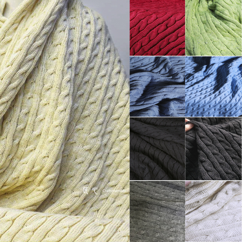 Extra Thick Twist-Knit Wool Fabric, Heavy-Duty Chunky Knit with Sweater Texture, Stretchy Knit Fabric for DIY Clothing Extra Thick Twist-Knit Wool Fabric, Heavy-Duty Chunky Knit with Sweater Texture, Stretchy Knit Fabric for DIY Clothing