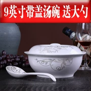 Ưu đãi đặc biệt với nắp nồi súp bát xương Trung Quốc bát dao kéo đặt nồi siêu lớn nồi súp nồi súp bát bát
