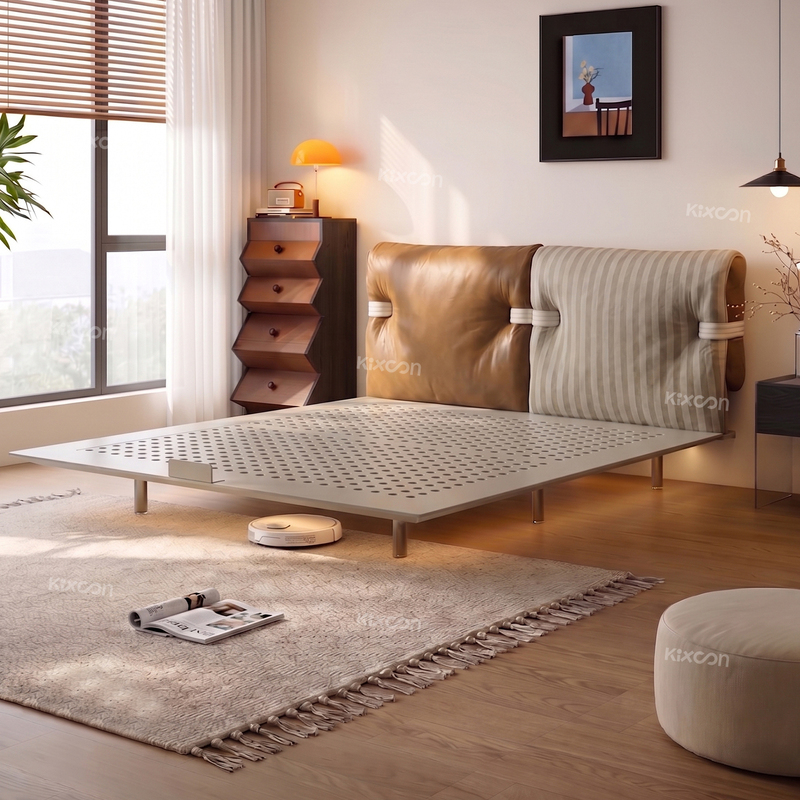 Kixoon Leather Fabric Combined with Floating Bed, Carbon Steel Iron Frame, All-Around 2026 New Model Master Bedroom Double Soft Bed Kixoon Leather Fabric Combined with Floating Bed, Carbon Steel Iron Frame, All-Around 2026 New Model Master Bedroom Double Soft Bed
