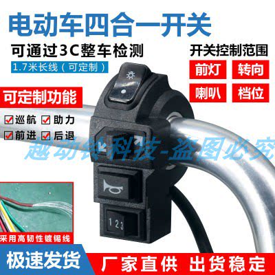 Lithium electric vehicle driving gear three-in-one switch