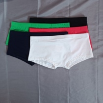 Unisex underwear couple pure cotton low waist simple sports solid color youth square boxer underpants single crotch jk